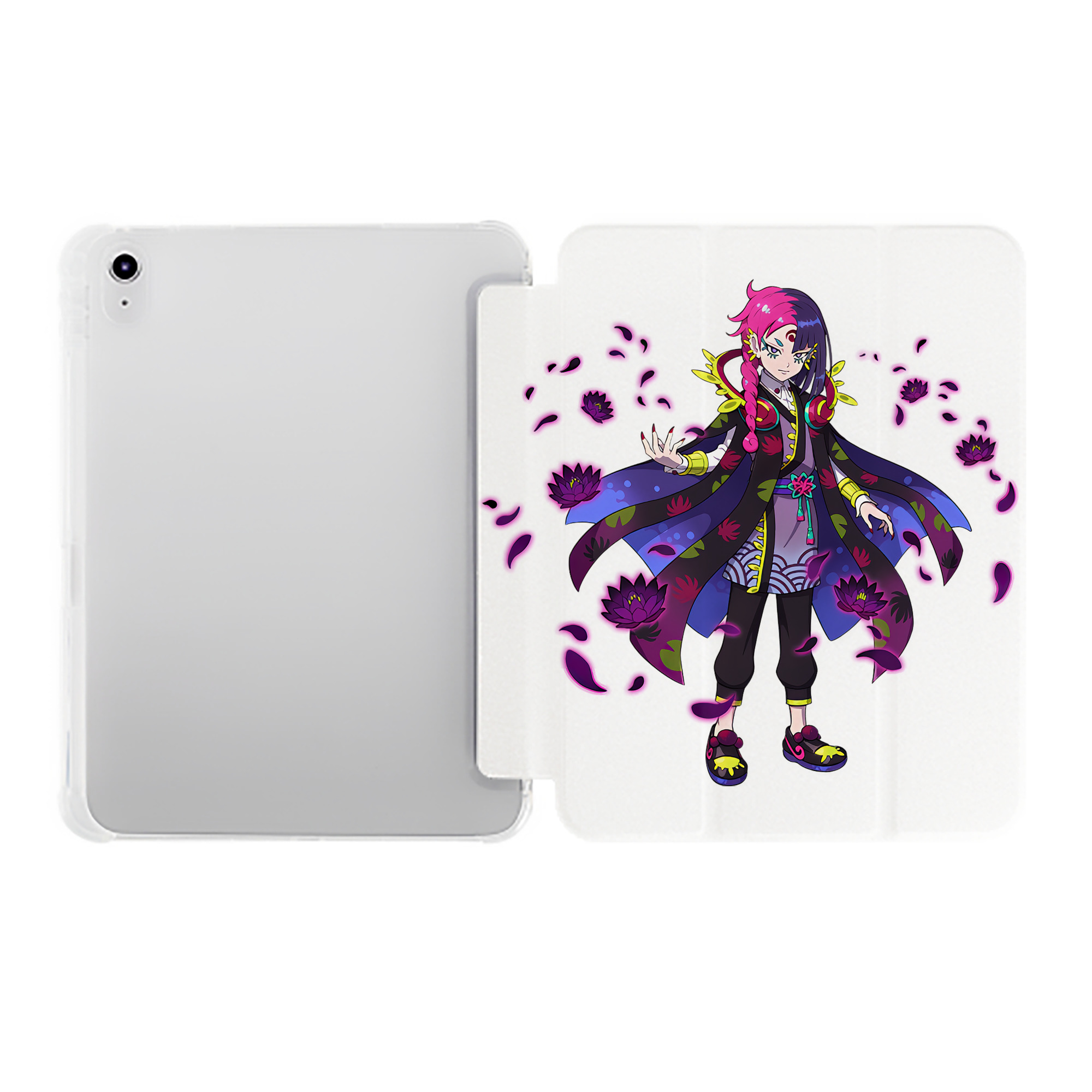 （画像用） 妖怪ウォッチ Yo-kai Watch IPad ケース ペン収納付き 三つ折りスタンド PUレザー×シリコン 対応機種9.5/10.5/10.9インチ